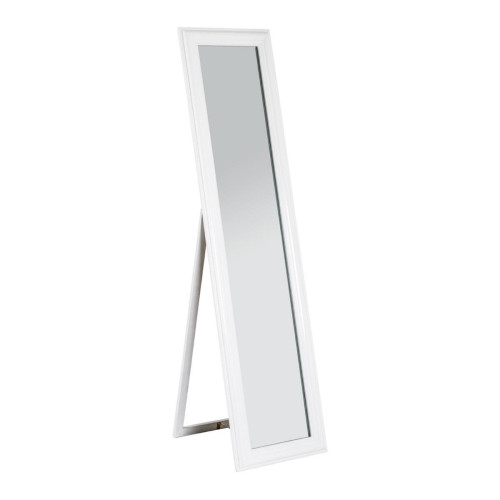 Psyché avec cadre en MDF laqué Blanc brillant et emballage commercial - 3S. x Home - Miroir blanc design