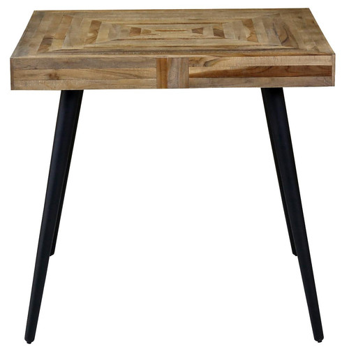 Table à Manger Carré en Teck Marron et Métal Noir NASH 3S. x Home  - Table design