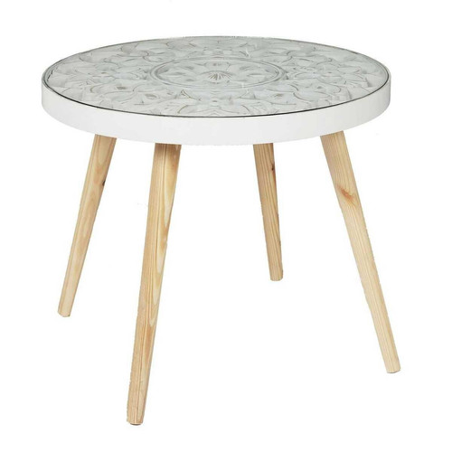Table Basse Arabesque 50cm 3S. x Home  - Table basse blanche design