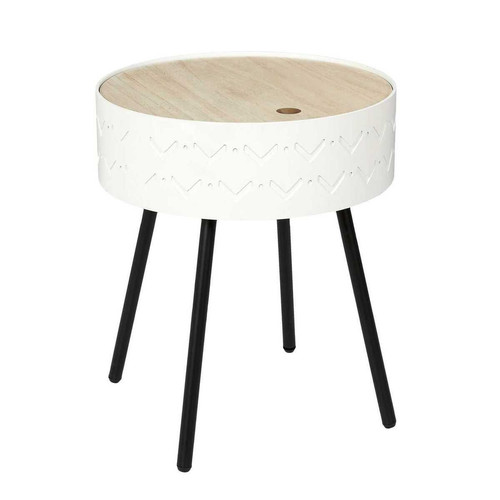 Table Coffre en Métal Blanc EUGENIE 3S. x Home  - Table basse blanche design