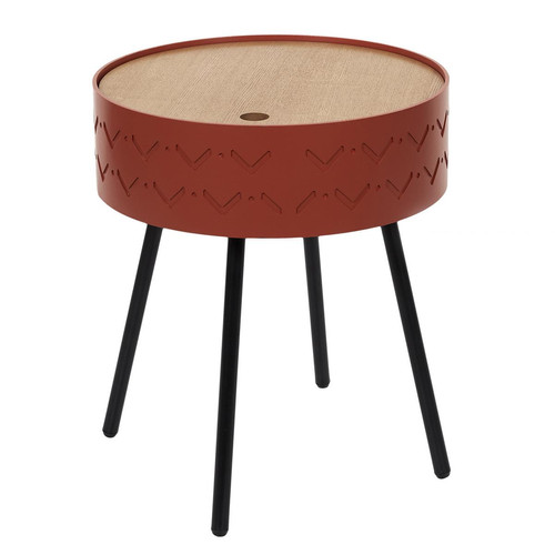 Table Coffre EUGENIE Rouge Brique 3S. x Home  - Table d appoint design