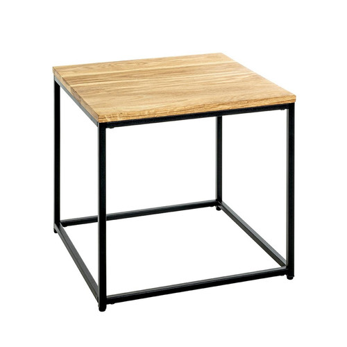 Table d'appoint carré plateau en chène 3S. x Home  - Table d appoint design