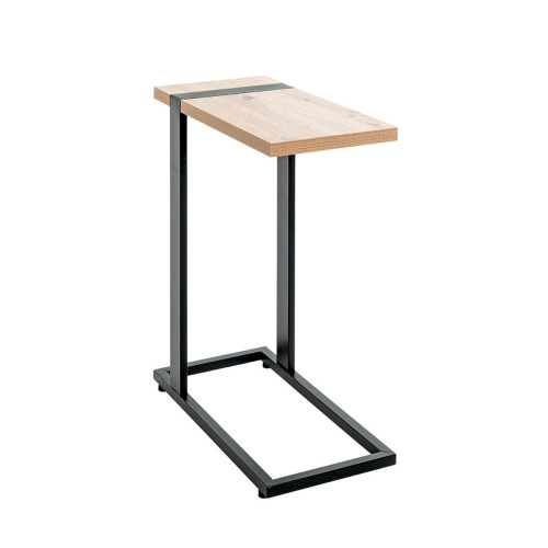 Table d'appoint design plateau supérieur décor chène 3S. x Home  - Table d appoint noire