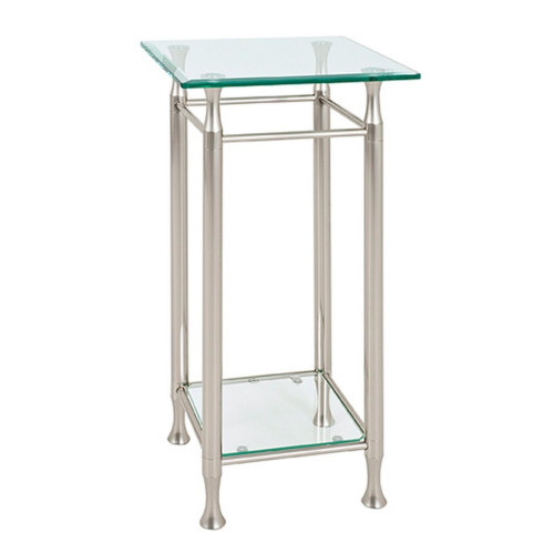 Table d'appoint en acier et plateau verre trempé transparent 3S. x Home  - Table d appoint design