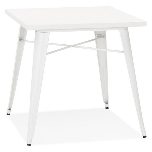 Table De Salle  à Manger Design COLOC Style Industriel Blanche 3S. x Home  - Table industrielle