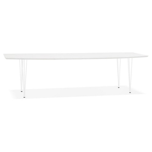 Table De Salle  à Manger Design DIAMANTO Style Industriel Blanche 3S. x Home  - Table design