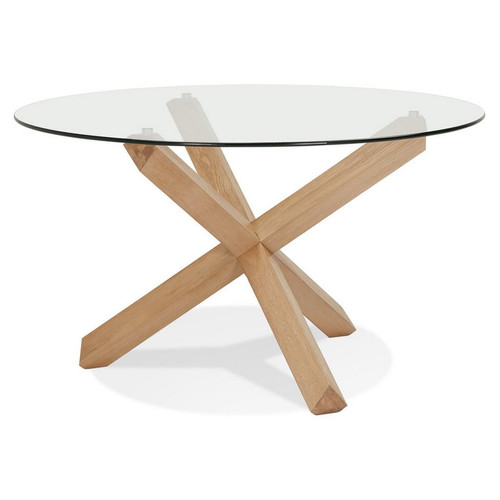 Table De Salle  à Manger Design VERBOA Style Scandinave Clair 3S. x Home  - Table a manger en verre