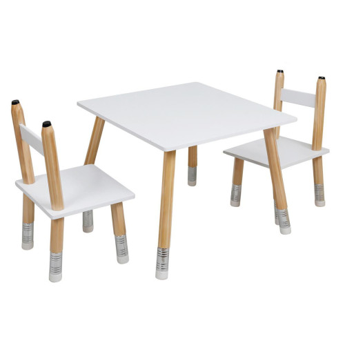 Table Et 2 Chaises Crayon - 3S. x Home - Fauteuil et chaise enfant design