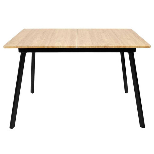 Table Extensible en Bois et Pied Noir 3S. x Home  - Table console noire