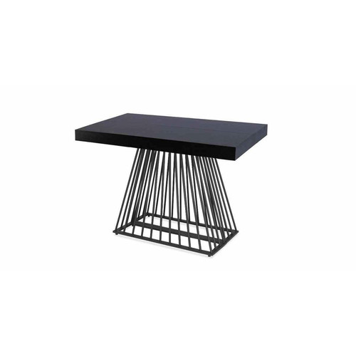 Table Extensible Factory Noir Pieds Noir - 3S. x Home - Consoles Extensible