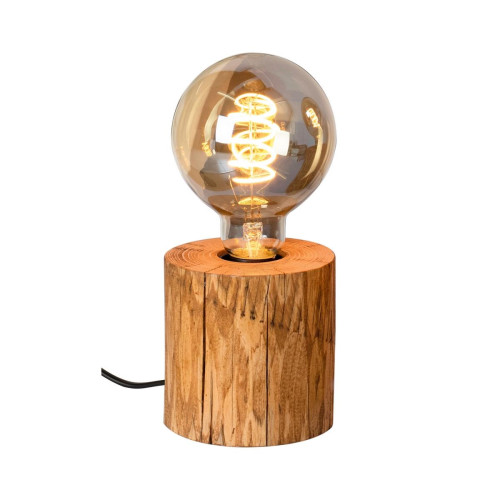 Trabo Lampe de table 1xE27 Max.25W Pin teinté/Noir  Britop Lighting  - Lampe bois design