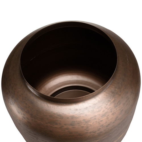 Vase largeur en Acier couleur Bronze cuivré JOHAN