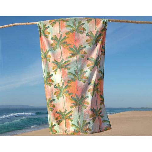 Drap de bain SUNDREAM multicolore en coton becquet  - Fouta serviette de plage