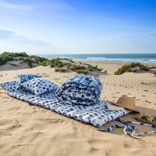 Matelas Santorini plage bleu  becquet  - Pouf et fauteuil design