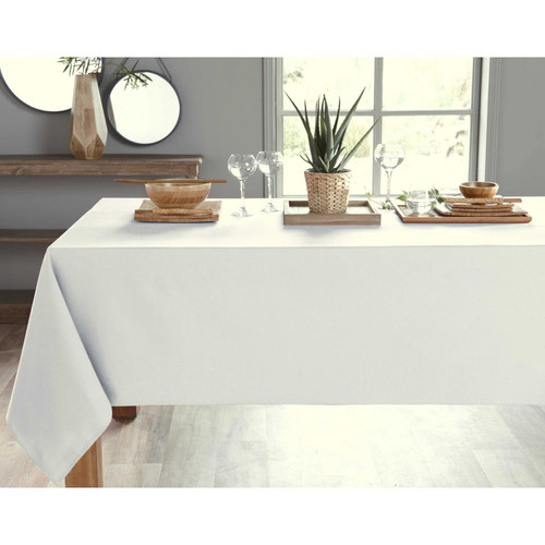 Nappe LONA blanc en coton - becquet - Becquet meuble & déco
