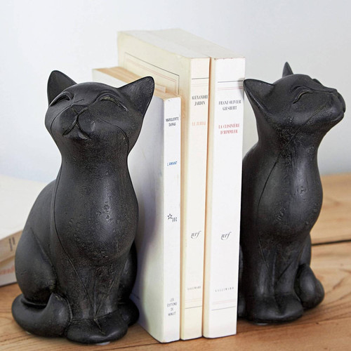 Statuette chat TOYGERS serre-livres becquet  - Statue resine design