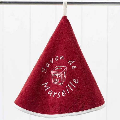 Torchon Essuie-mains SAVON De MARSEILLE Rouge - becquet - Deco salle de bain design