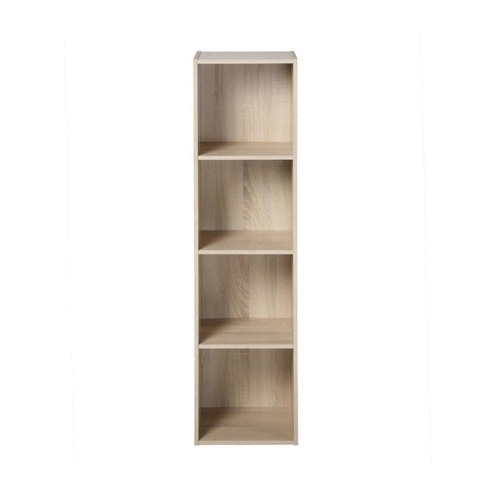 Meuble à 4 cases en bois Beige - Calicosy - Meuble bibliotheque design