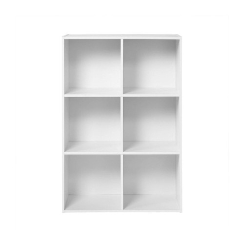 Meuble à 6 cases en bois blanc  - Calicosy - Meuble bibliotheque design