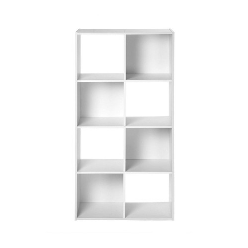 Meuble à 8 cases en bois blanc - Calicosy - Meuble bibliotheque design