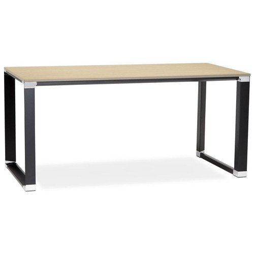 Table à Manger Couleur Naturel Métal Noir WARNER  3S. x Home  - Table en bois design