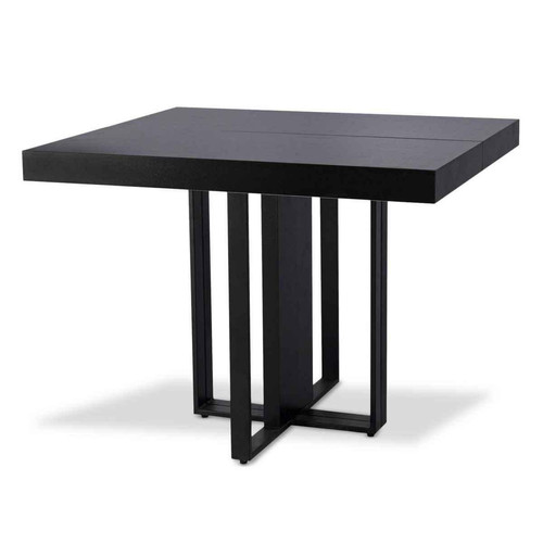 Table Extensible TERESA Noir Pieds Noir 3S. x Home  - Table design