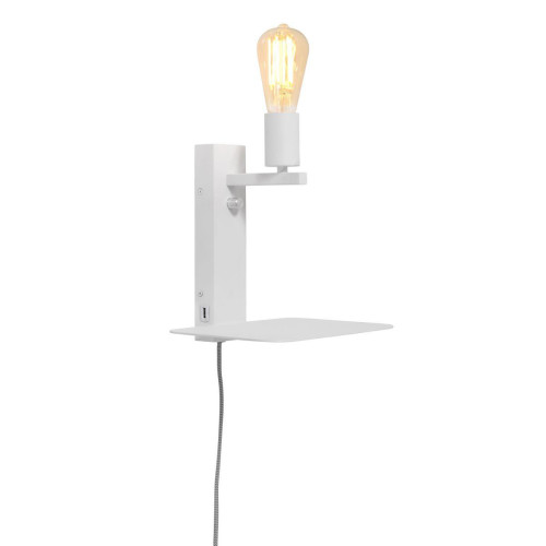 Applique Etagère Blanc USB Florence - It s About Romi - Lampe blanche design