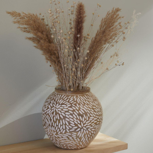 Vase taille M en bois de manguier DeclikDeco  - Vase design