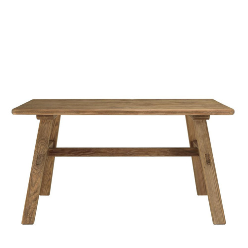 Table à manger 140x75cm bois Pin recyclé SANDY Macabane  - Table industrielle