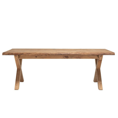 Table à manger rectangulaire 220x100cm bois Pin recyclé SANDY Macabane  - Table industrielle