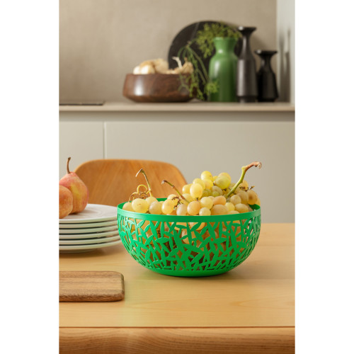 Coupe à Fruits Vert en Acier "CACTUS!"  D29 cm - Alessi - Alessi deco design cuisine salle de bain