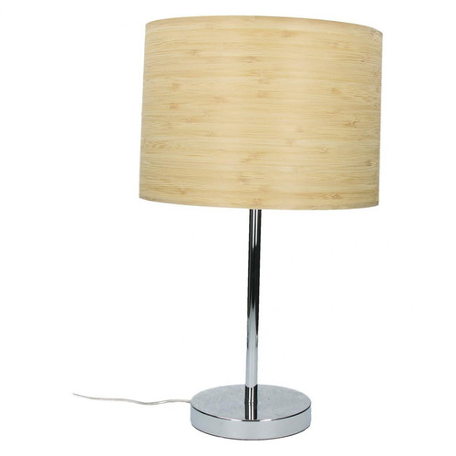 Lampe De Table En Métal et Bois BORGA Pomax  - Lampe metal design