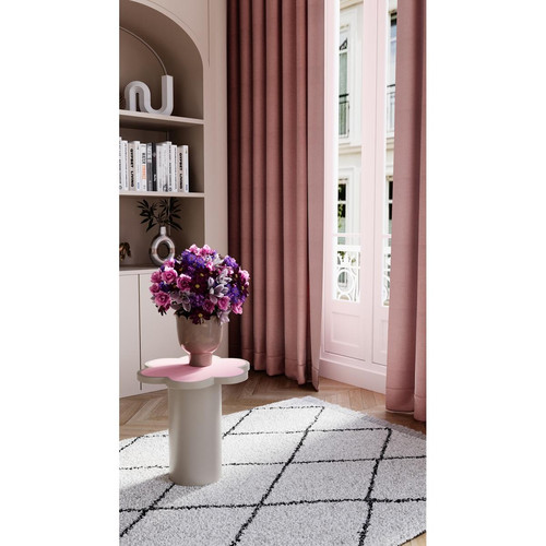 Table d’appoint en bois en forme de fleur FLORA rose  POTIRON PARIS  - Table d appoint design