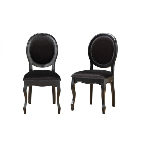 Lot de 2 chaises médaillon noires DUCHESSE - Chaise design et tabouret design