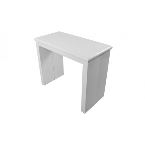 Console extensible 195cm Blanc Laque LINE-WHITE - Table design
