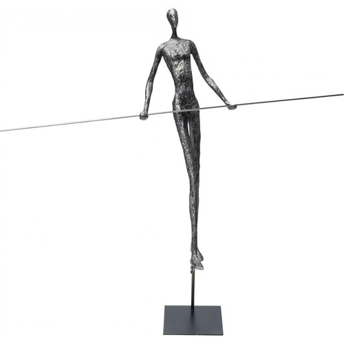 Statue Funambule Acier Argent 54cm CIRCUS - Statue kare design