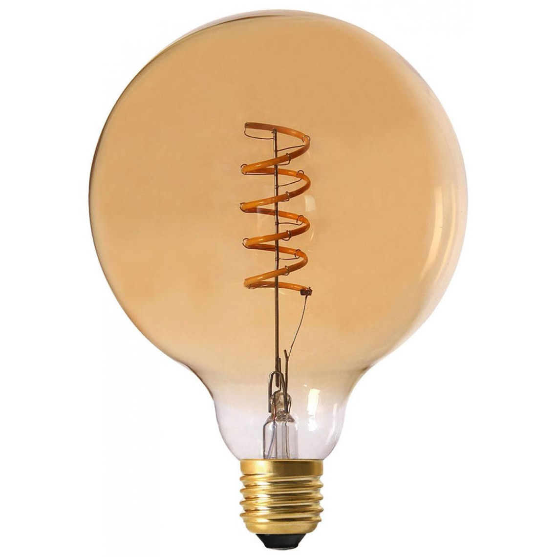Ampoule Ambrée Globe SWAE Filament Spirale LED E27 2W