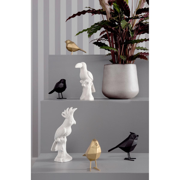 Statue Origami Oiseau en Noir Mat CHIP