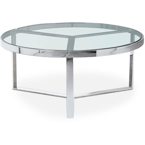 Table Basse en Verre et Métal PRIMI 3S. x Home  - Table basse verre design