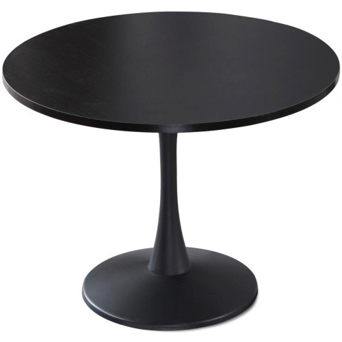 Table Ronde Noire JAZMI - Table a manger noir