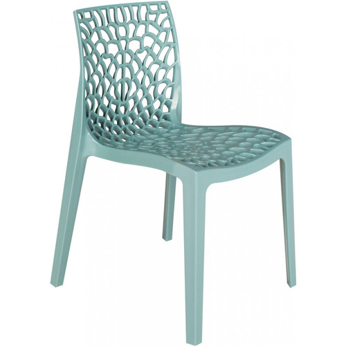 Chaise Design Bleu Ciel GRUYER - Promos chaise