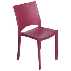 Chaise Design Rouge Effet Croco ARLEQUIN