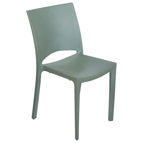 Chaise Design Verte Effet Croco ARLEQUIN - Chaise verte