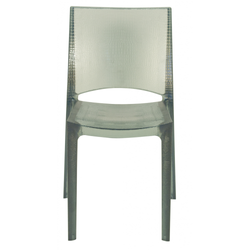 Chaise Design Grise Claire Fumée Transparente NILO 3S. x Home  - Promos chaise