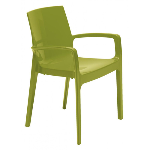Chaise Design Verte GENES - Promos chaise