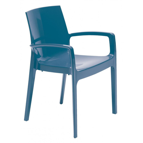 Chaise Design Bleue GENES - Promos deco design 30 a 40