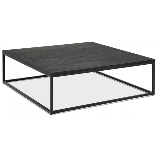 Table Basse Carrée Noir et Piétement en Métal Noir TICOT 3S. x Home  - Table basse noir design