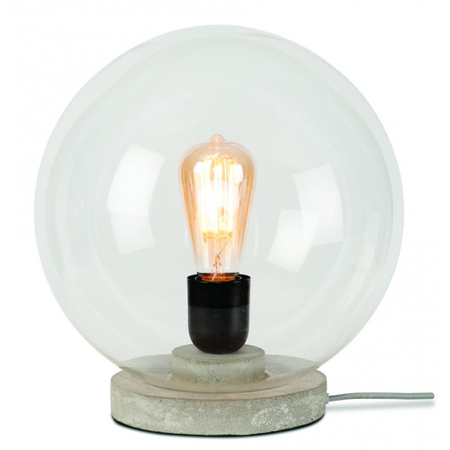 Lampe à Poser Ronde en Verre Transparent WARSAW It s About Romi  - Lampe a poser design