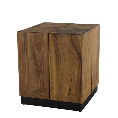 Table d'appoint carrée 38x38cm bois Suar AGRA - Macabane - Boutique de Noël