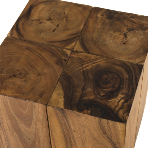 Table d'appoint carrée 38x38cm bois Suar AGRA